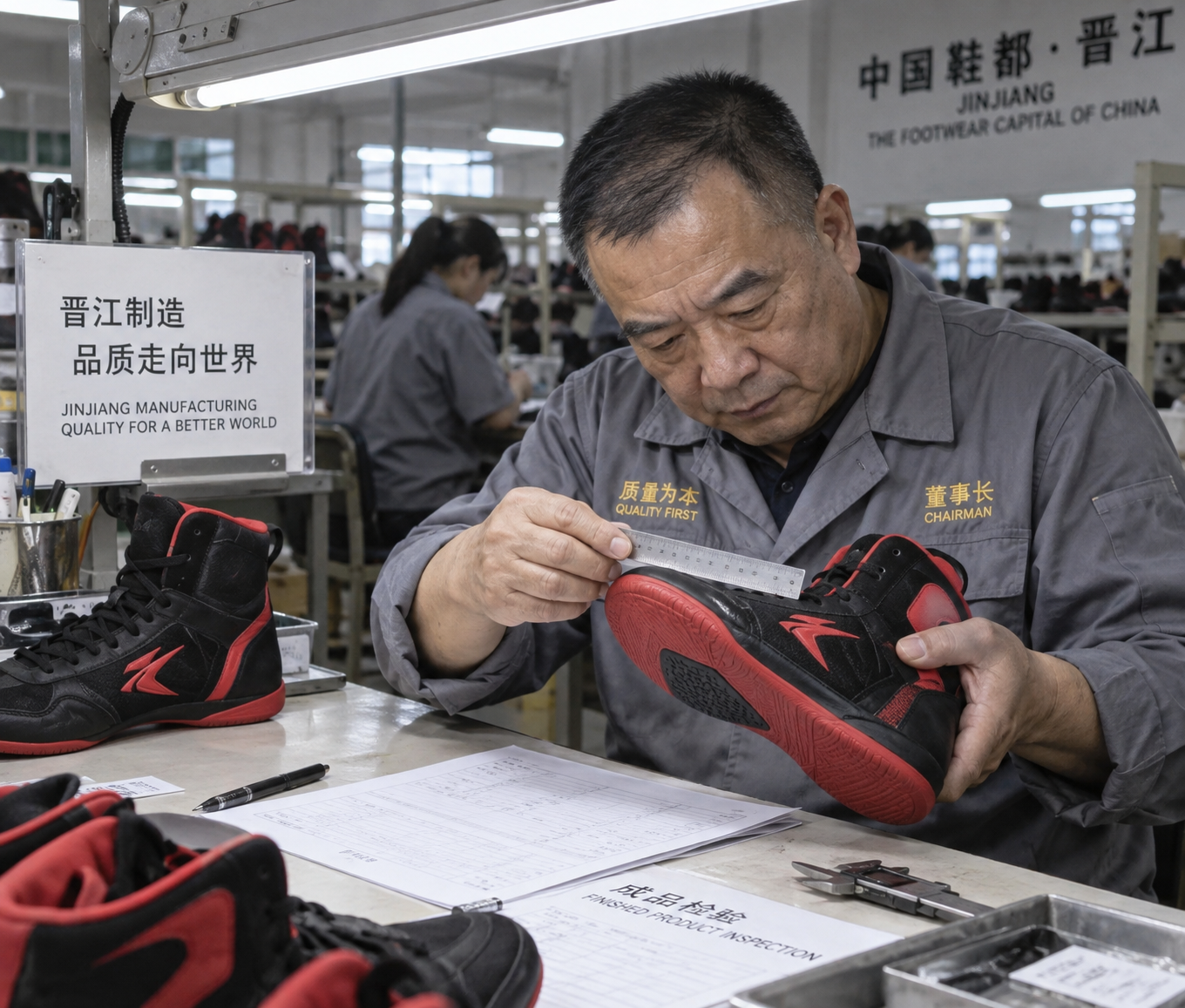 SDTDID Chairman Inspecting Combat Footwear