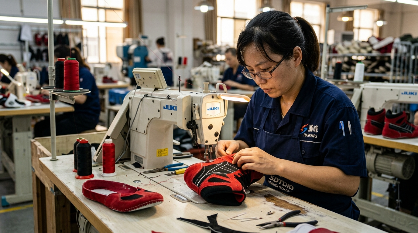 Juki stitching line for boxing boots and high-top wrestling shoes