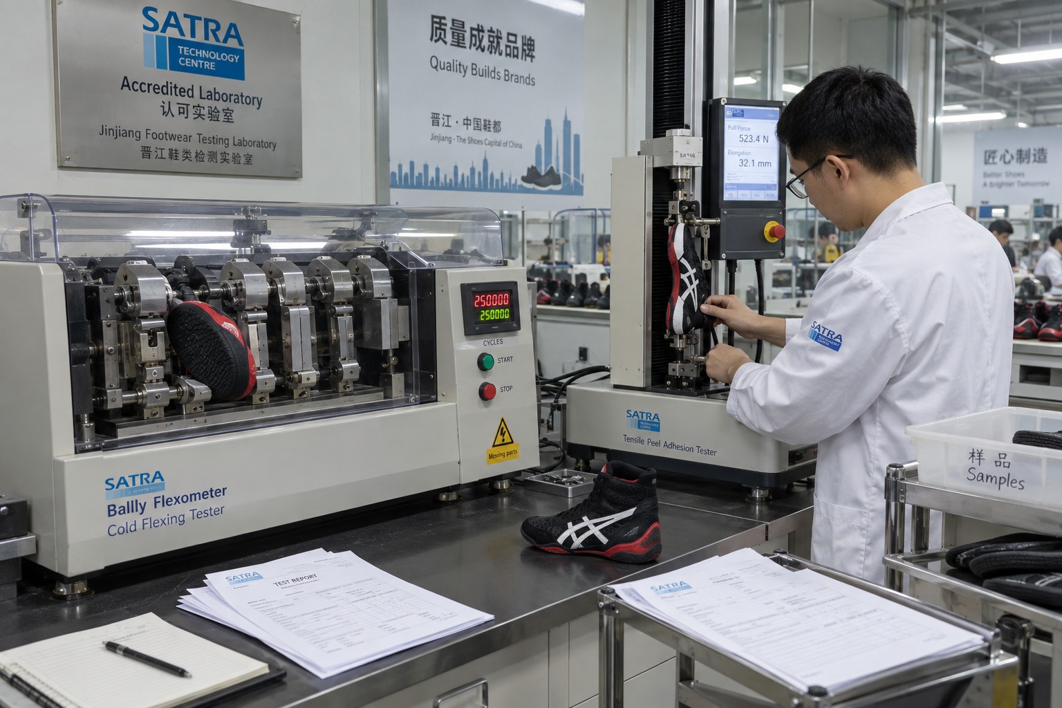 Figure 5: Eco footwear laboratory researching sugarcane bio-EVA and circular recycled polymers.