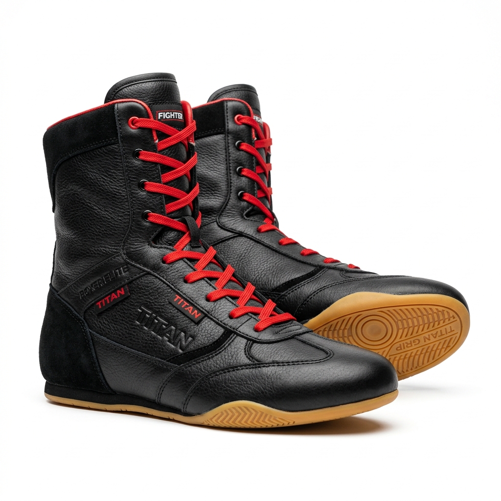 SDTDID Elite Championship Leather Sparring Botas de Boxeo - SDTDID Footwear OEM Jinjiang